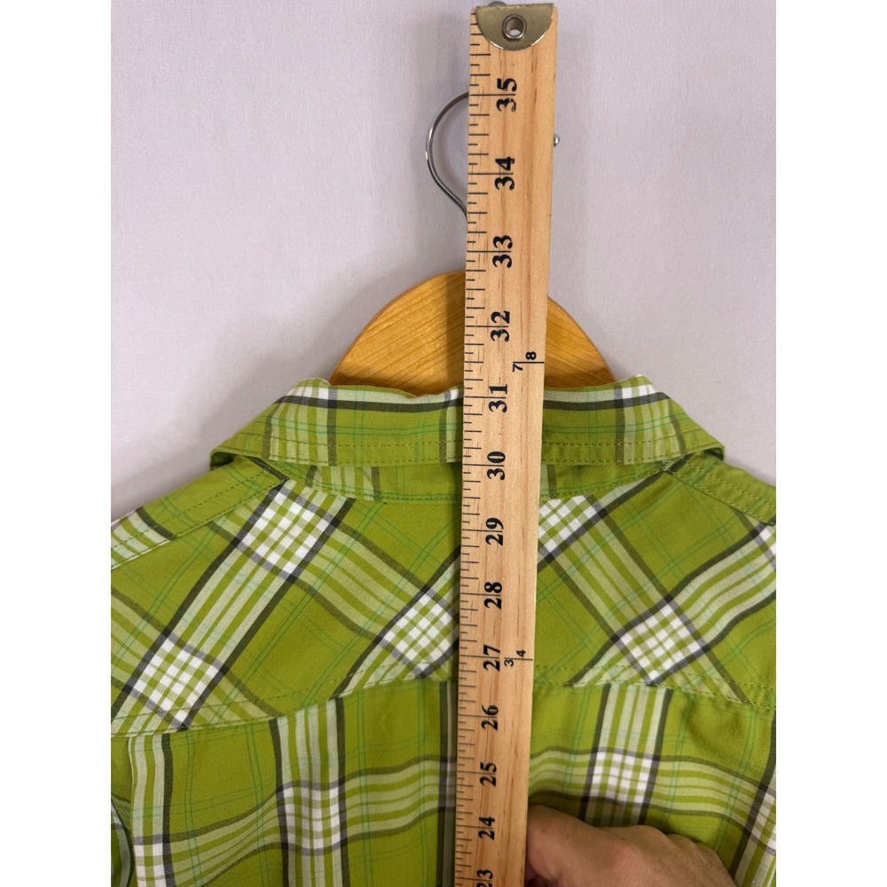 Eddie Bauer First Ascent Mens Green Plaid Long Sleeve Hiking Shirt Small - Picture 11 of 11